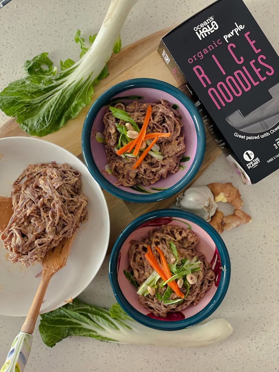 Ocean'S Halo Purple Rice Noodles, Organic, Vegan, Gluten-Free Ingredients, 6.3 Oz