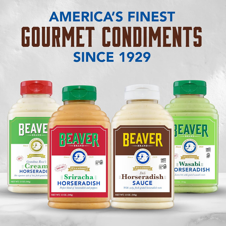 Beaver Deli Horseradish Sauce, 12 Oz Squeeze Bottle