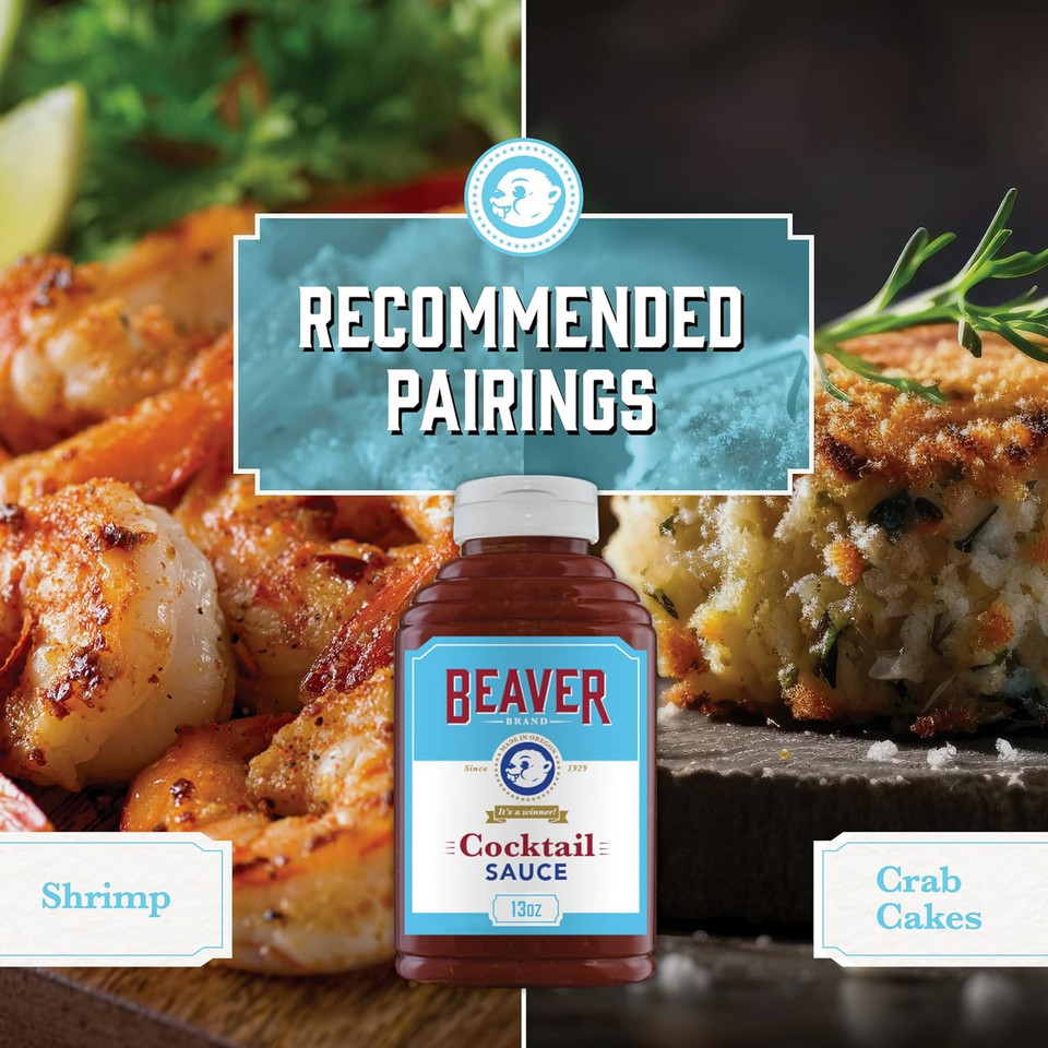 Beaver Cocktail Sauce With Fresh Grated Horseradish, 13 Oz Squeeze Bottle