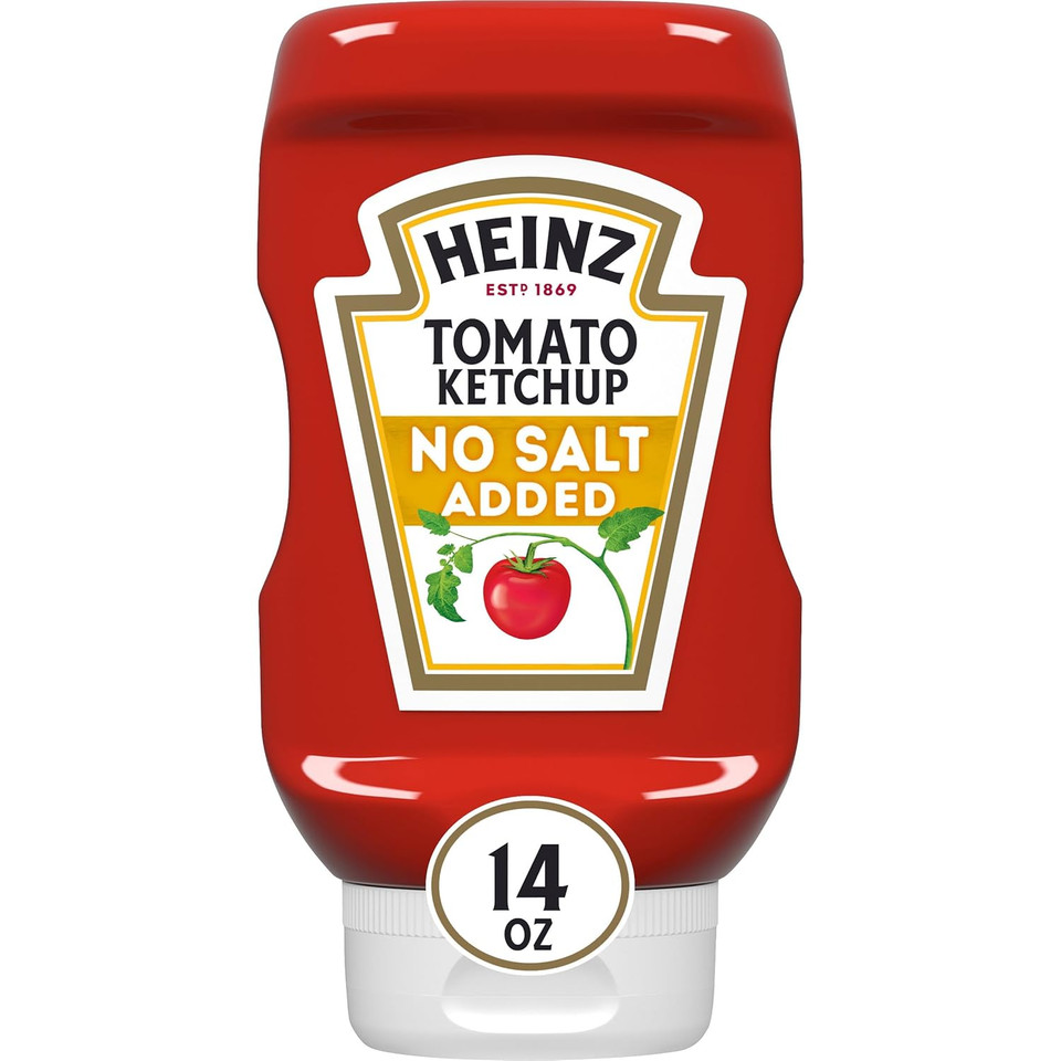 Heinz Tomato Ketchup With No Salt Added, 14 Oz Bottle