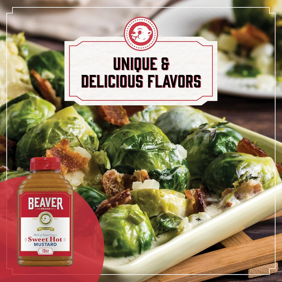 Beaver Sweet Honey Mustard, 13 Oz Squeeze Bottle