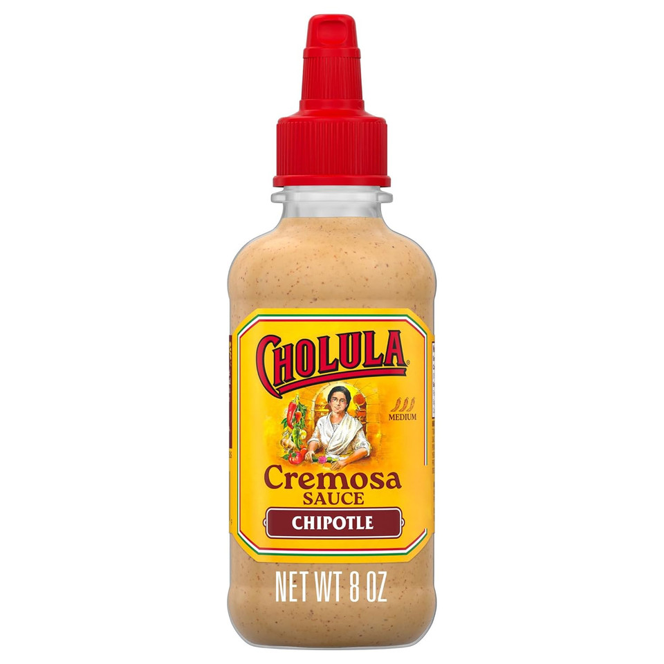 Cholula Cremosa Sauce, Chipotle, Medium Heat, Creamy, Smoky, Squeezable Topping For Elotes, Tacos, Soup, Tostadas, Nachos And More, 8 Fl Oz
