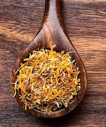 Calendula Petals  Pure Dried Marigold Flower Petals  Vegan | Gluten Free | Non-Gmo | No Sugar Added - Net Weight: 0.35Oz / 10G - Calendula Officinalis