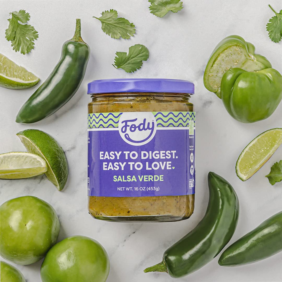 Fody Foods Salsa Verde, 16 Oz, Garlic And Onion Free, Low Fodmap Certified, Gut & Ibs Friendly, Vegan, Non-Gmo, Gluten Free, Keto Friendly