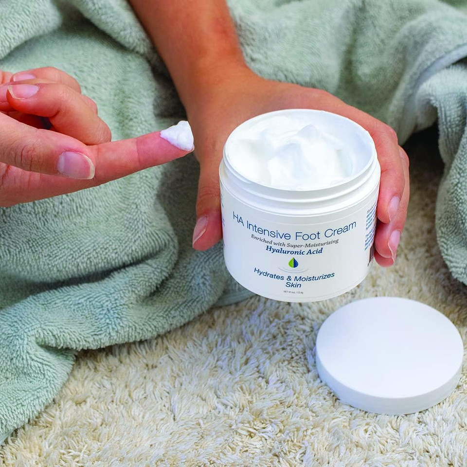 Hyalogic Hyaluronic Acid Foot Cream: Hydrates & Moisturizes Skin- Intensive Foot Moisturizer, Foot Lotion For Calluses & Dry Skin (4 Oz.)