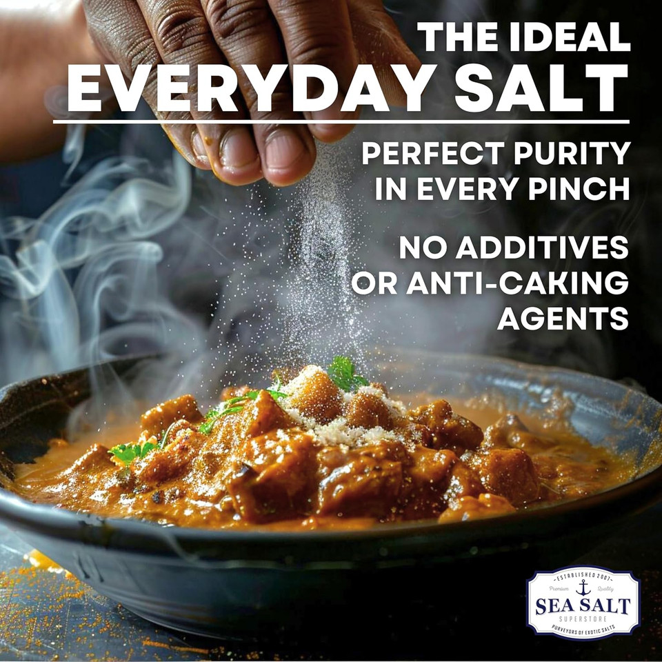 Fine Grain Sea Salt For Baking, Pure Non-Iodized Baja Table Salt Replacement, Mineral Rich For Cooking, 14 Oz Bag