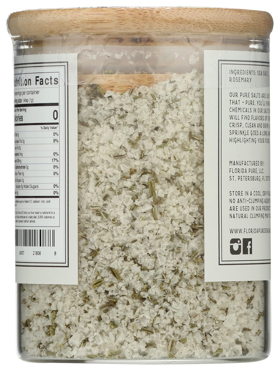 Florida Pure Maple Bacon Sea Salt - Smoky, 80+ Mineral Salt, Natural, Unrefined, Non Iodized - For Baking, Cooking, Seasoning & Enhancing Taste - Flaky Sea Salt (3 Oz. Pouch)