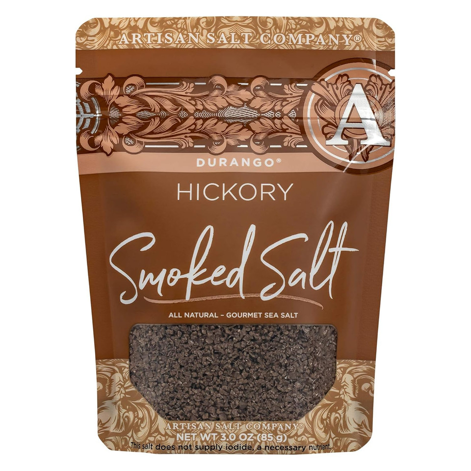 Artisan Salt Company Durango Hickory Smoked Sea Salt, Zip-Top Pouch, 3 Ounce