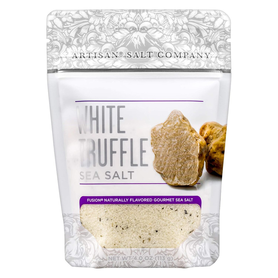 Artisan Salt Company Fusion Naturally Flavored White Truffle Sea Salt, Zip-Top Pouch, 4 Ounce