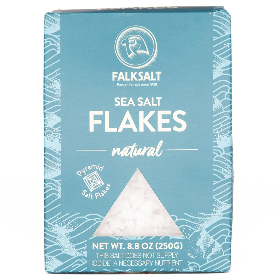 Falksalt | Organic Sea Salt Flakes, 8.8Oz Box - Gourmet Sea Salt Flakes