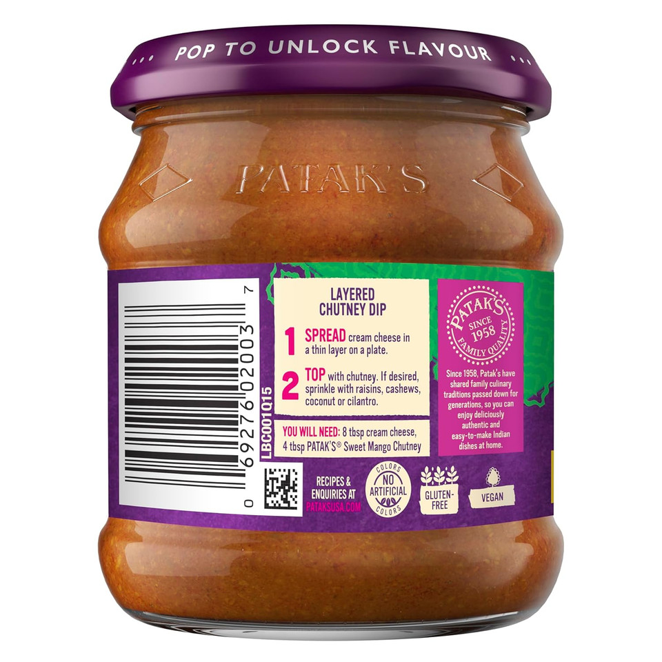 Patak'S Major Grey Chutney 12Oz 3Pk