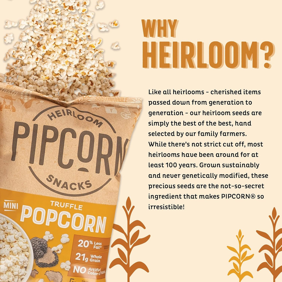 Heirloom Truffle Mini Popcorn By Pipcorn, 4.5 Oz