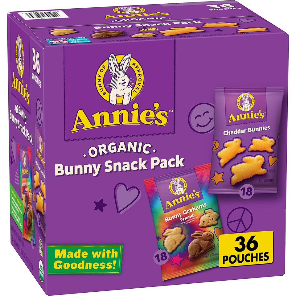 Annie'S Organic Graham Crackers, Cinnamon, Made With Whole Grain, 14.4 Oz