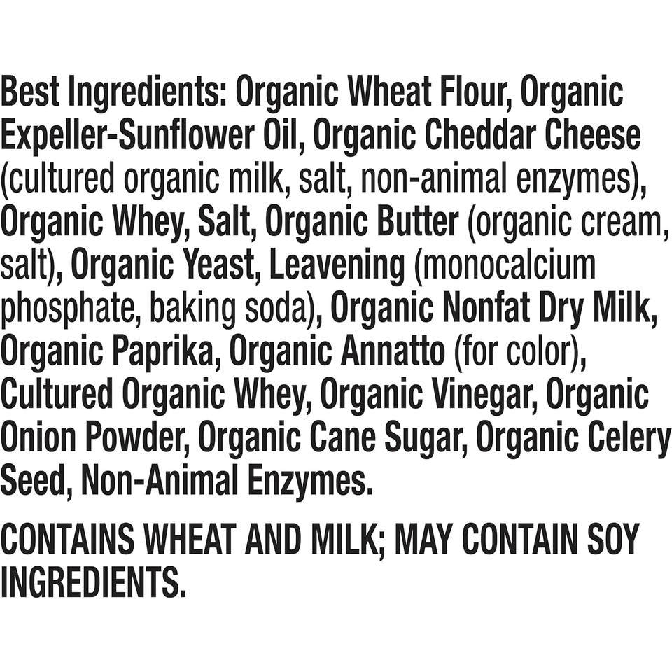 Annie'S Organic Cheddar Bunnies Snack Crackers, Extra Cheddar, Baked With Real Cheese, 7.5 Oz