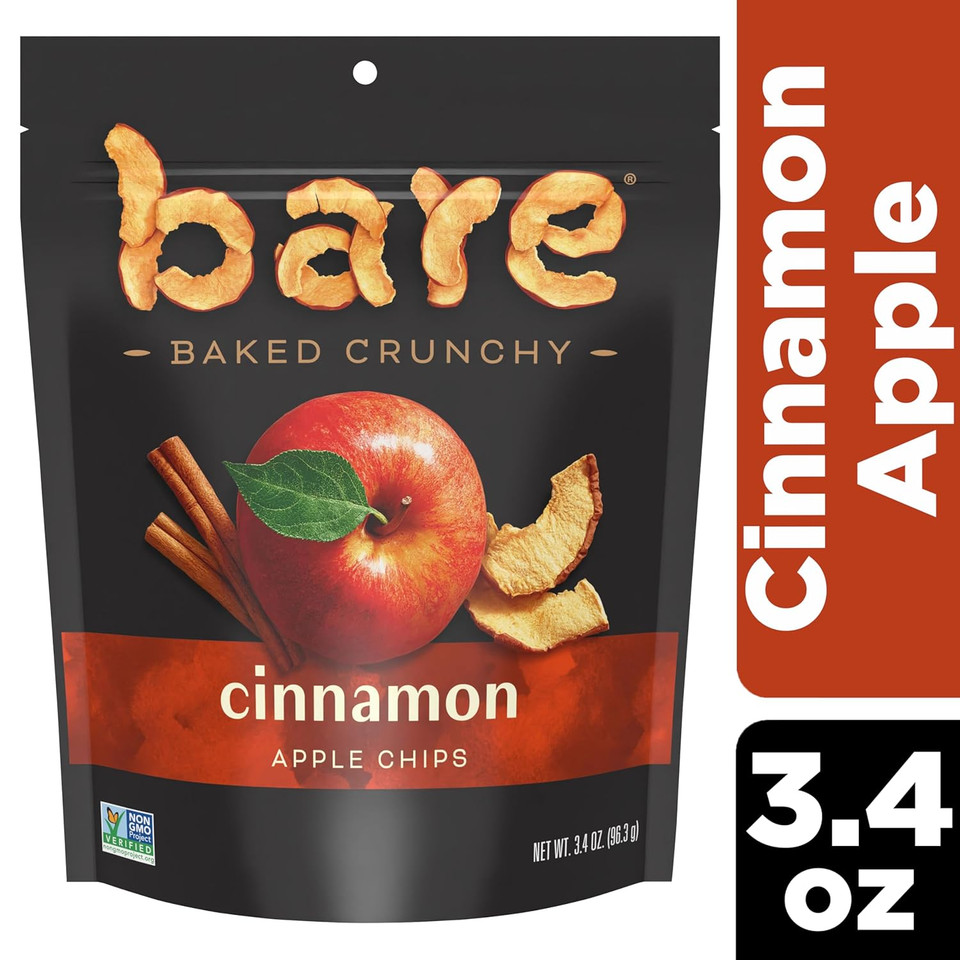 Bare Baked Crunchy Apple Chips, Fujis & Reds, 3.4Oz Bag