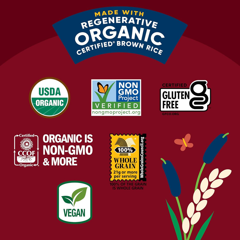 Lundberg Organic Rice Cake Minis, Cheddar, 6-Pack  Regenerative Organic Certified Mini Rice Cakes, Healthy Snacks, Gluten-Free, 5 Oz Ea