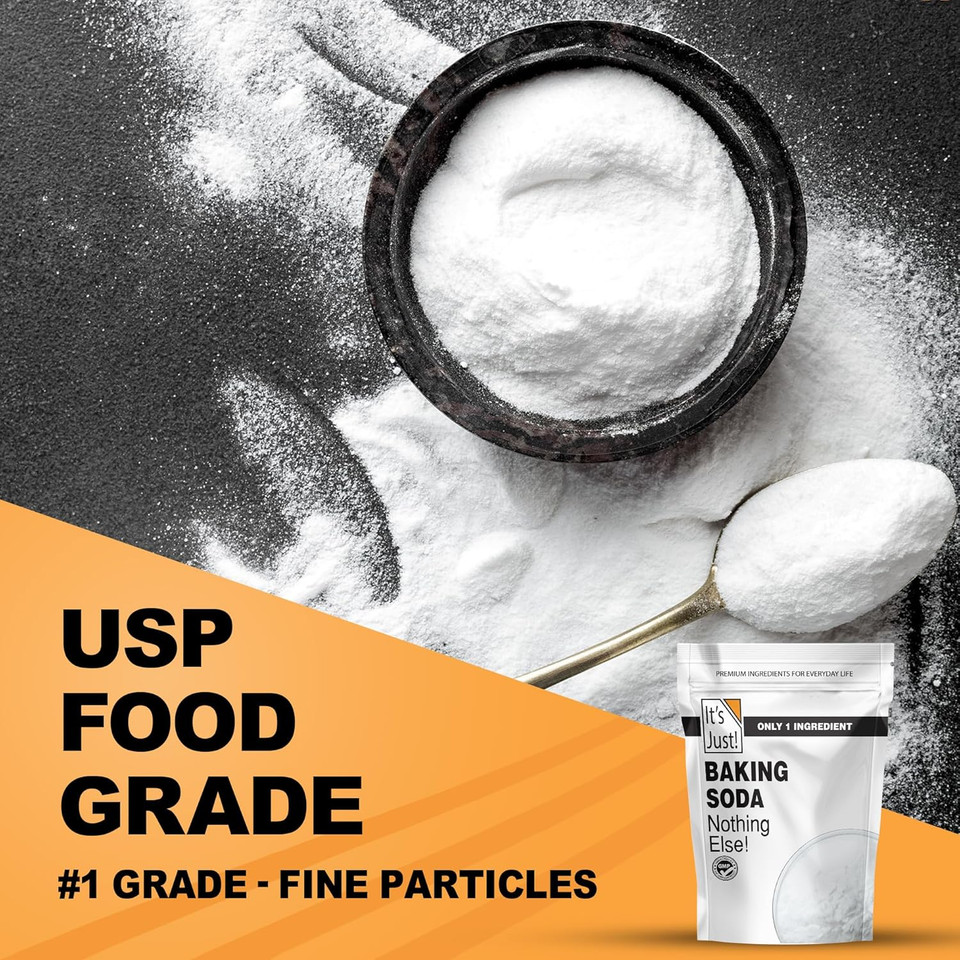 It'S Just - Baking Soda, 100% Pure Sodium Bicarbonate, Food Grade, Non-Gmo, Made In Usa, Cooking, Baking (3.5 Pound)