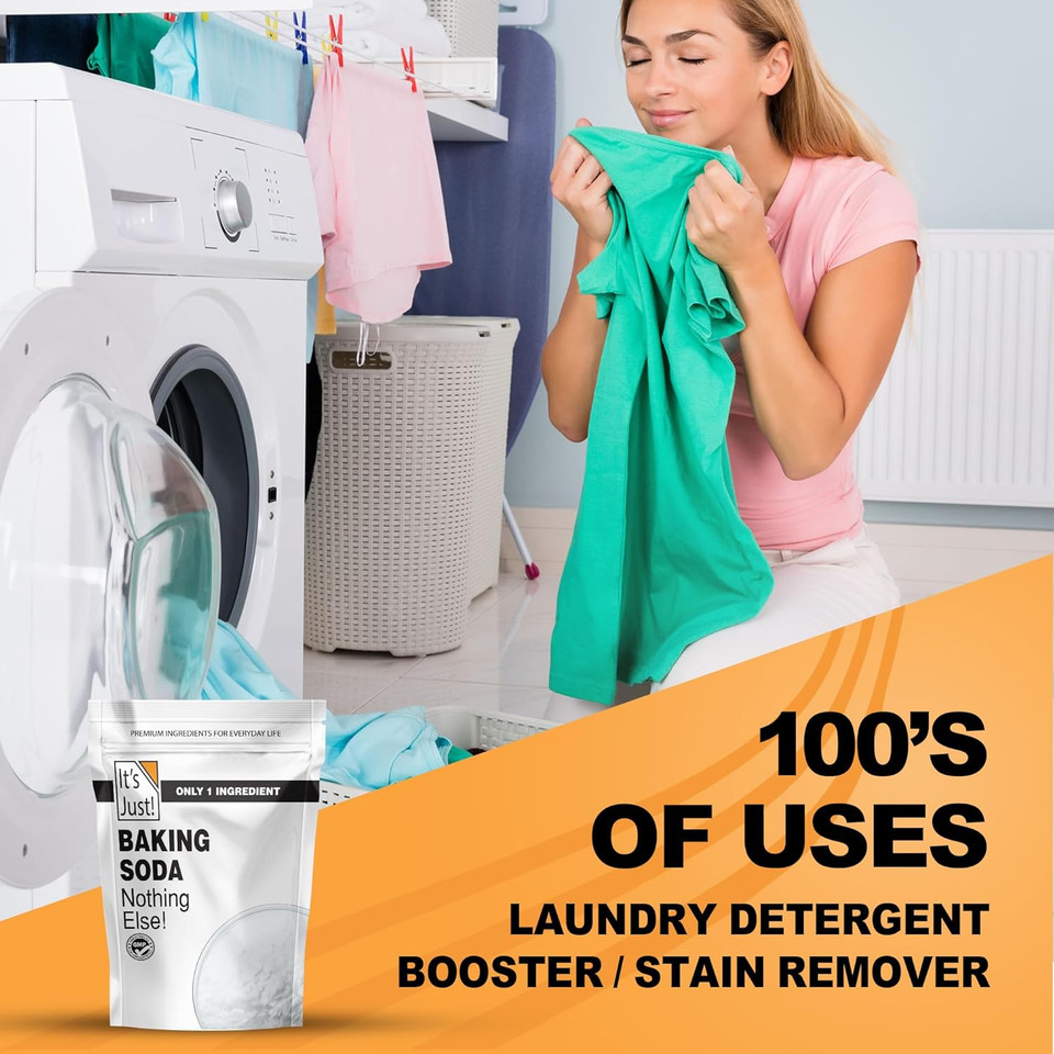 It'S Just - Baking Soda, 100% Pure Sodium Bicarbonate, Food Grade, Non-Gmo, Made In Usa, Cooking, Baking (3.5 Pound)