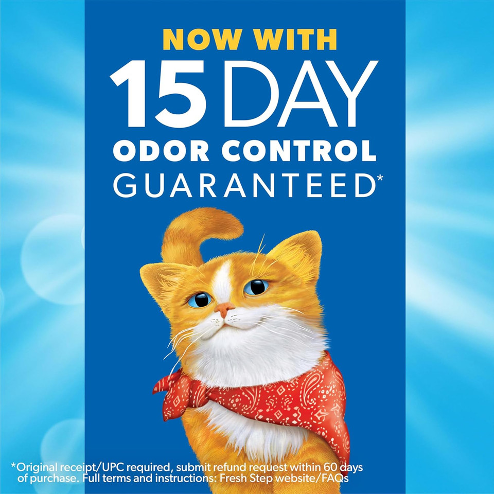 Fresh Step Extreme Clumping Litter With Febreze Freshness, Mountain Spring Scent Clumping Cat Litter With Guaranteed Odor Control, 14 Lb. Box