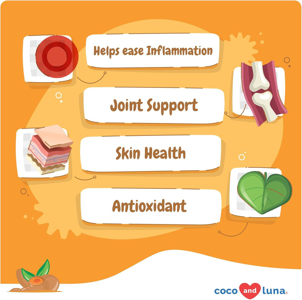 Turmeric For Dogs Anti Inflammatory Pain Relief - 120 Chewable Tablets - Hip & Joint Support Anti Inflammatory For Dogs With Curcumin And Bioperine, Antioxidant, Cardiovascular