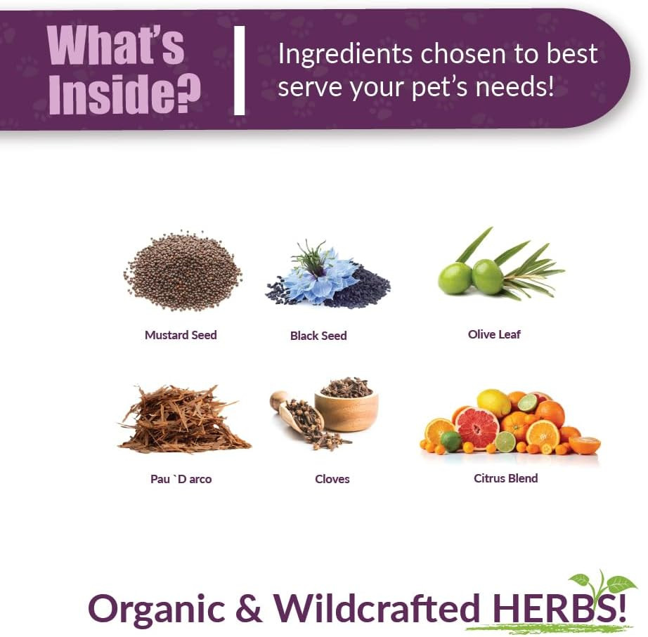 Amber Naturalz Tossa K Kennel Bark Herbal Supplements For Dogs And Puppies | Canine Herbal Blend For Respiratory Health | 1 Fluid Ounce Glass Bottle | Globally Sourced Ingredients | Made In The Usa