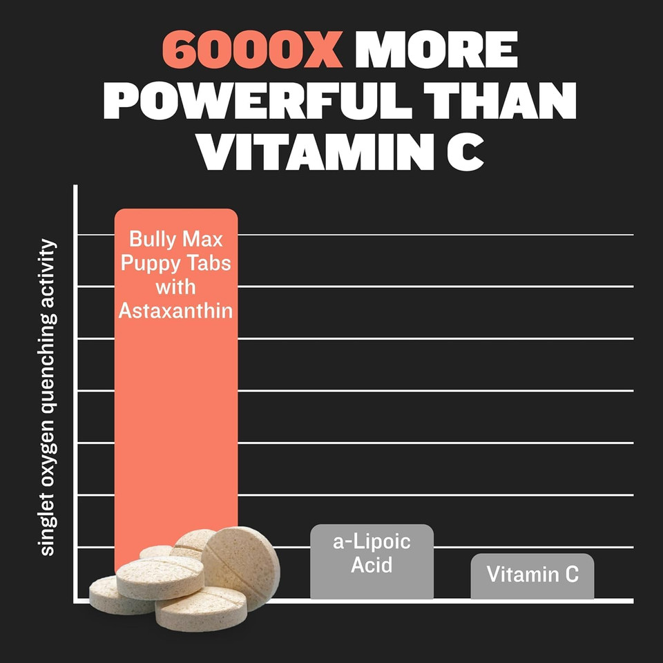 Bully Max 2-In-1 Puppy Vitamins - 30 Chewable Tablets For Growth & Development Of Puppies - Multivitamin Treats & Essential Dog Supplements For Small Dogs & Large Breed Growing Pups - 3 Bottles