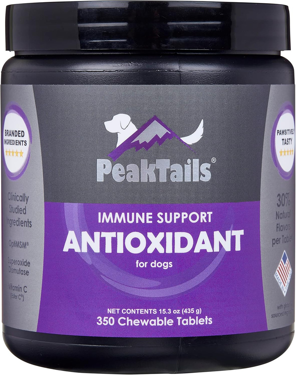 Daily Defense Antioxidant Supplement For Dogs  1,000 Tablets With Superoxide Dismutase, Msm, Selenium, Vitamin C & E  Supports Immune Function & Cellular Protection