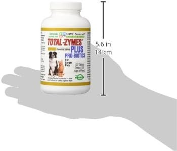 Nwc Naturals Total-Zymes Plus Vegetarian Digestive Enzymes For Dogs & Cats, Supports A Healthy Digestive Tract & Immune System, Advanced Probiotics & Prebiotics- 100 Chewable Tablets