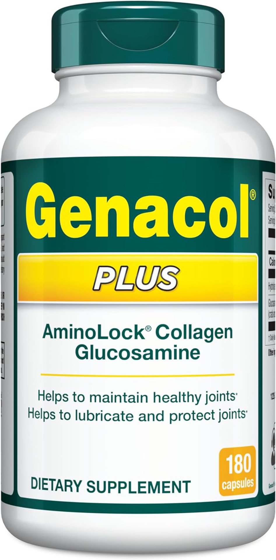 Genacol Plus  Glucosamine And Collagen Supplement, Ultra-Hydrolyzed Collagen Peptides, Eases Joint Movement, Maintains Cartilage, 90 Capsules (30-Day Supply)