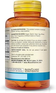 Mason Natural Glucosamine Chondroitin Regular Strength With Vitamin C - Supports Joint Health, Improved Flexibility And Mobility, 100 Capsules