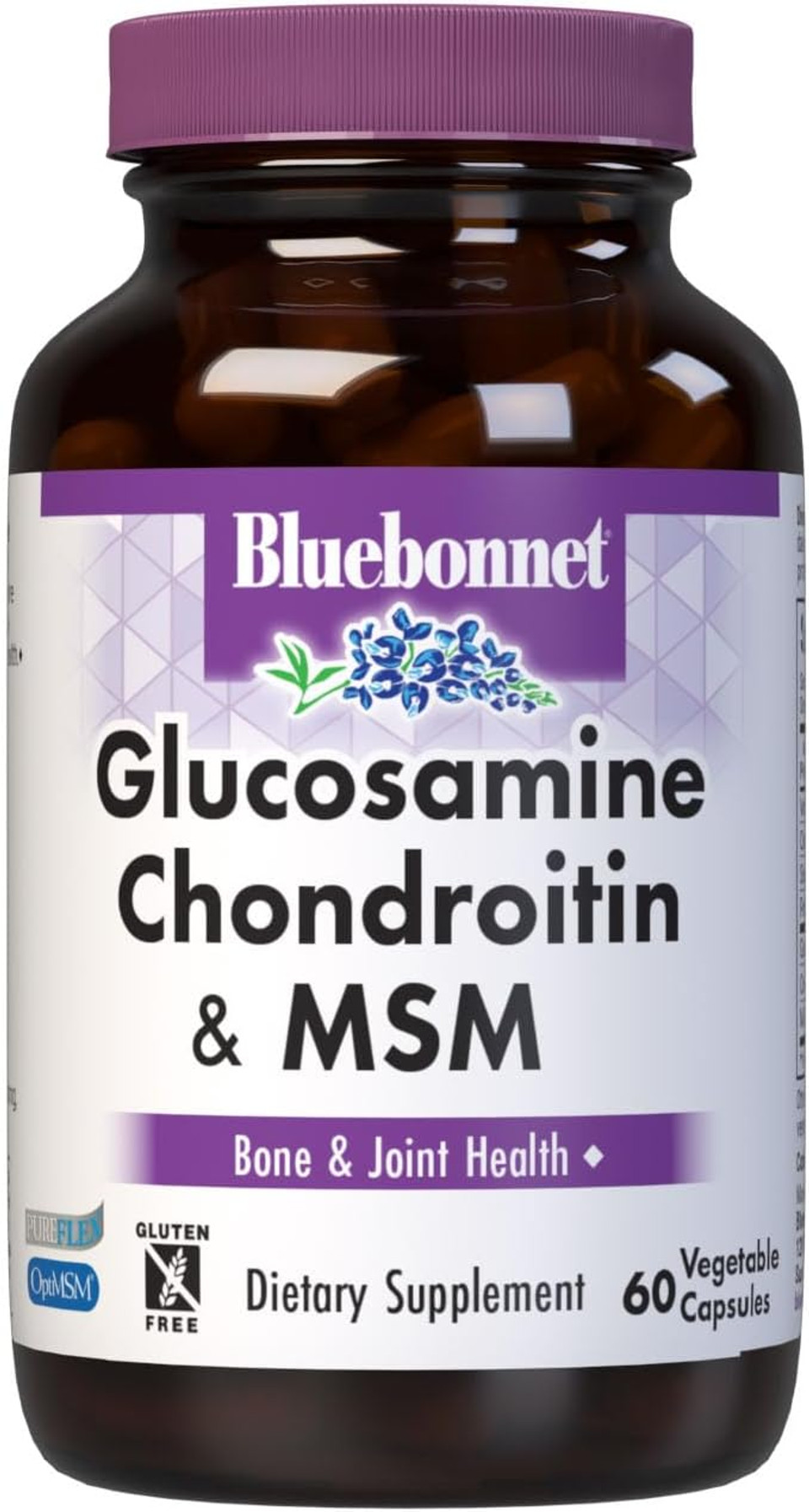 Bluebonnet Nutrition Glucosamine Chondroitin & Msm, Glucosamine, Bone & Joint Health*, Non-Gmo, Gluten-Free, Soy-Free, Dairy-Free, 60 Vegetable Capsules, 20 Servings Bluebonnet Nutrition Glucosamine Chondroitin & Msm, Glucosamine, Bone & Joint Health*, Non-Gmo, Gluten-Free, Soy-Free, Dairy-Free, 60 Vegetable Capsules, 20 Servings