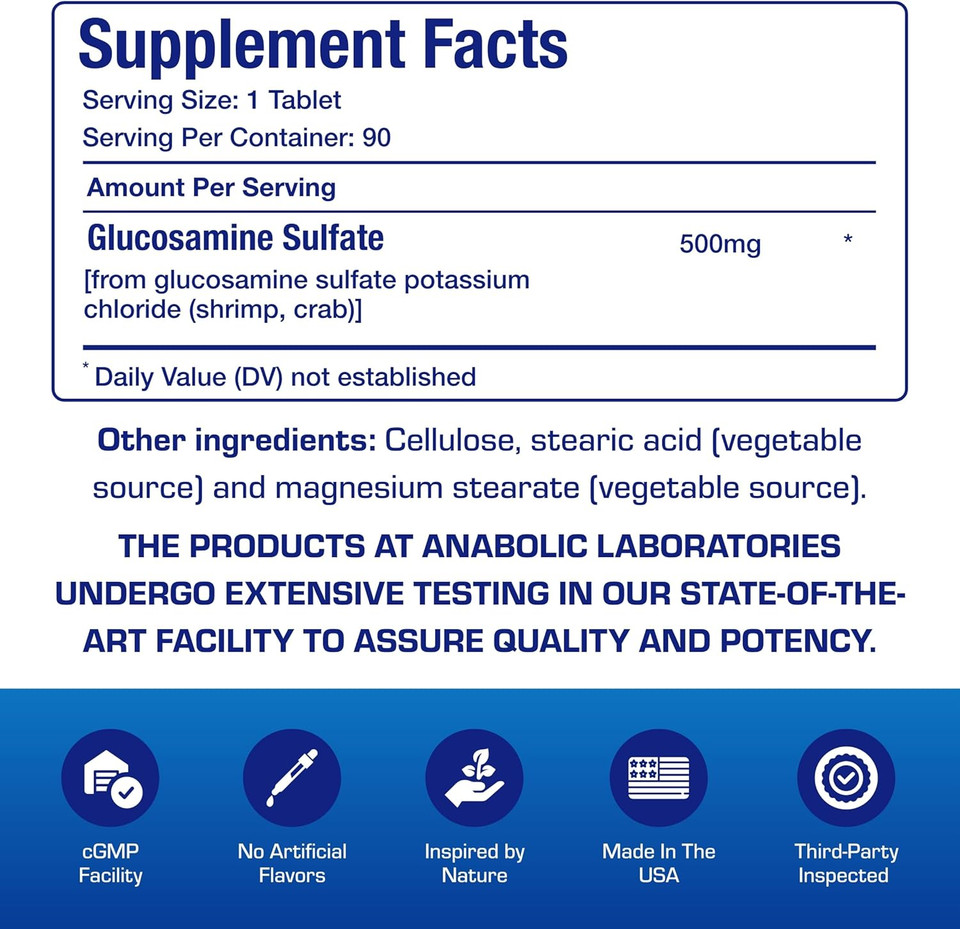 Glucosamine Sulfate Joint Health Supplement - Soft Tissue Cartilage Tendon And Ligament Supplement For Enhanced Mobility Comfort And Flexibility - Non-Gmo Sodium Free & Made In The Usa - 90 Servings