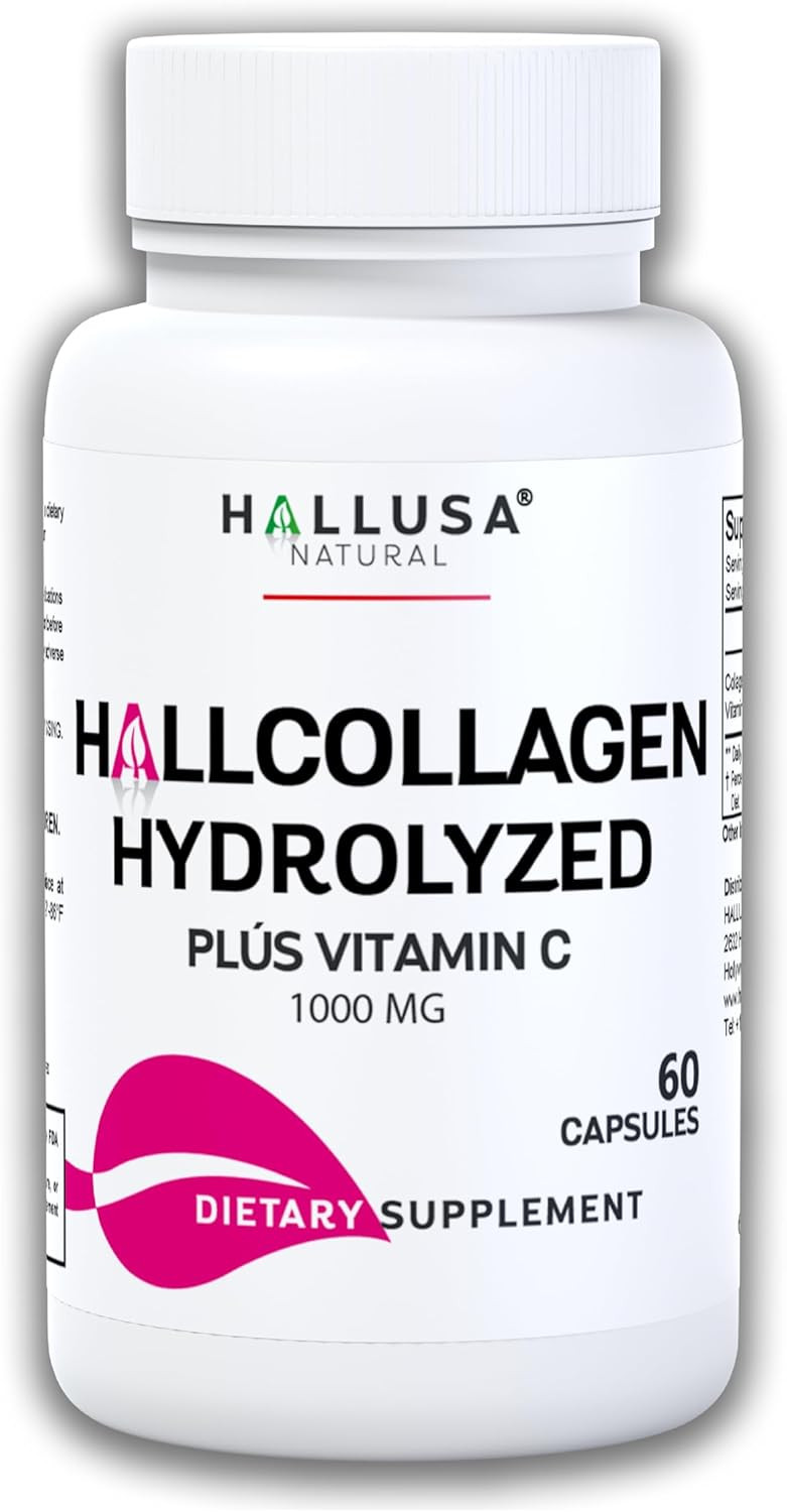 Cólageno Hidrolizado - Pastillas De Colágeno - Piel, Arrugas Y Antienvejecimiento  Fortalecimiento Del Cabello Y Uñas  Dolor En Articulaciones  Collagen Hydrolized Plus Vitamin C 1000 Mg 60 Cap