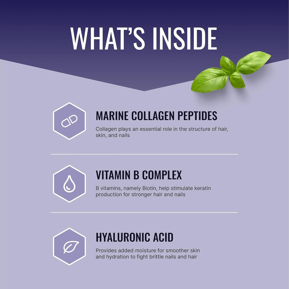 Approved Science Hair, Skin And Nails - Support Supplement - Biotin, Collagen, Vitamin B Complex, Silica, Bioperine - 180 Capsules - 3 Month Supply