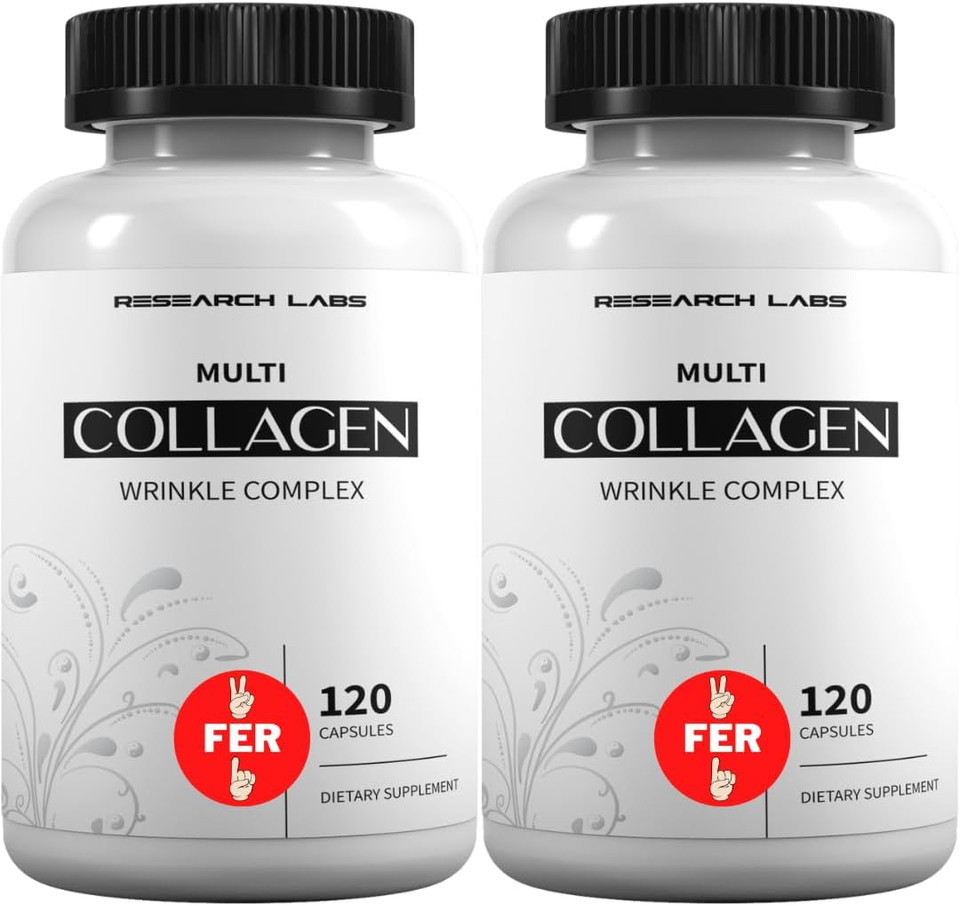 Research Labs 2 For 1 Promo 240 Collagen Pills - 6000 Mg Per Day. Grass Fed Anti-Aging Support For Skin, Joints, Tendons, Bones, Hair And Nails. Paleo Friendly. Collagen Peptides Powder Supplement