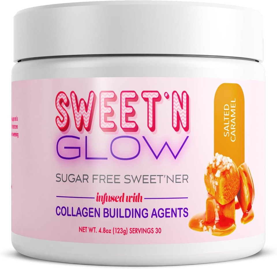 Project Ad Sweet' N Glow Zero Calorie Sugar Free Sweet'Ner With Collagen Building Agents (30 Servings, Coconut)