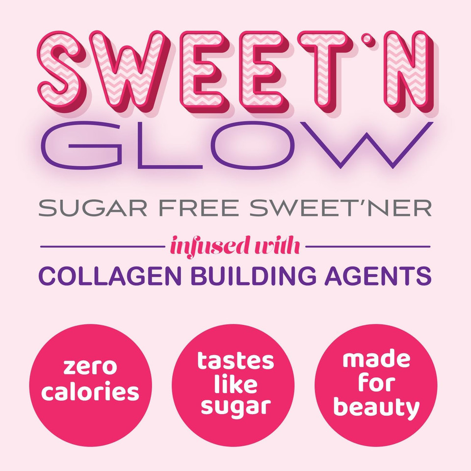Project Ad Sweet' N Glow Zero Calorie Sugar Free Sweet'Ner With Collagen Building Agents (30 Servings, Coconut)