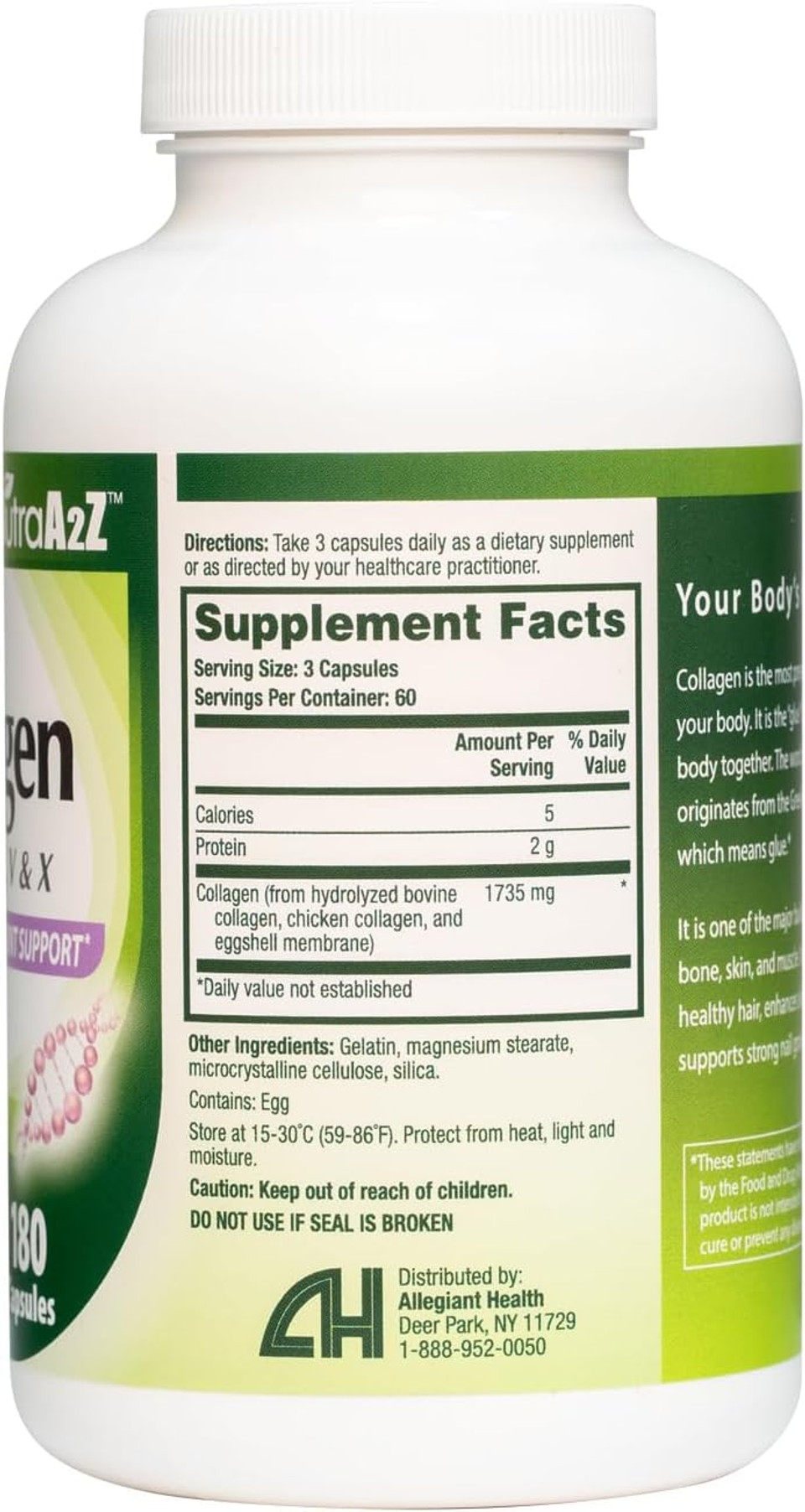 Multi Collagen Pills 1735Mg -180 Collagen Capsules (60 Servings) - Types I, Ii, Iii, V & X For Healthy Skin, Hair, Nails & Joint Support Multi Collagen Pills 1735Mg -180 Collagen Capsules (60 Servings) - Types I, Ii, Iii, V & X For Healthy Skin, Hair, Nails & Joint Support
