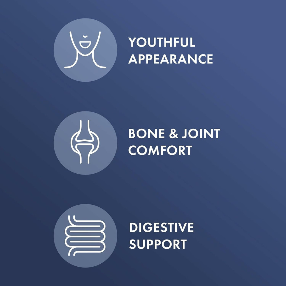 Dr. Mercola Collagen Complex - Supports Skin & Connective Tissue - Types I, Ii & Iii Collagen - Non-Gmo, Gluten-Free & Soy-Free - 90 Tablets (30 Servings)