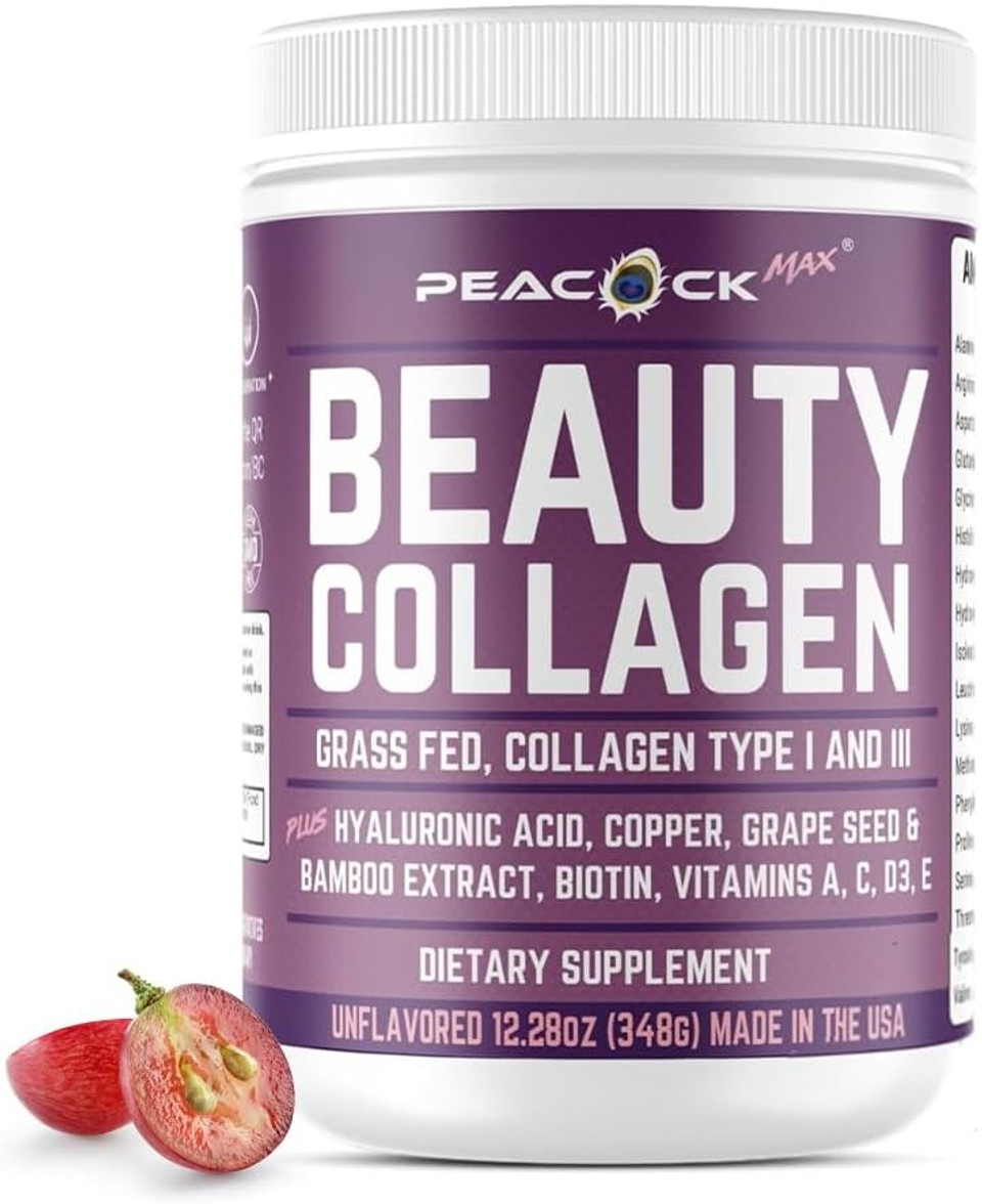 Beauty Collagen Peptides For Women 12.28 Oz  Hydrolyzed Collagen Peptides Type I & Iii Protein Powder With Hyaluronic Acid, Grass Fed Collagen, Biotin, Grape Seed Extract, Multivitamins Beauty Collagen Peptides For Women 12.28 Oz  Hydrolyzed Collagen Peptides Type I & Iii Protein Powder With Hyaluronic Acid, Grass Fed Collagen, Biotin, Grape Seed Extract, Multivitamins