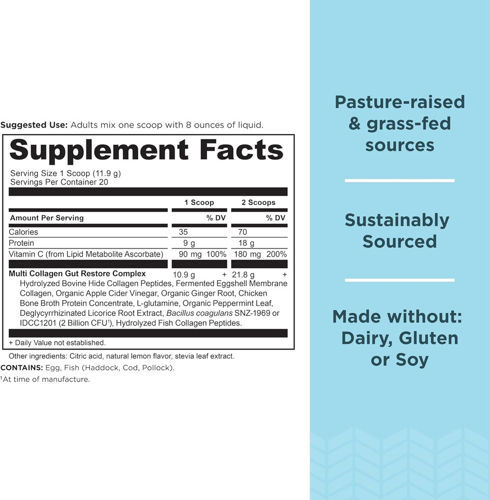 Ancient Nutrition Collagen Powder Protein, Multi Collagen Protein Beauty Within, Guava Passionfruit, With Vitamin C, Hydrolyzed Collagen Peptides Supports Healthy Skin And Nails, 18.3Oz