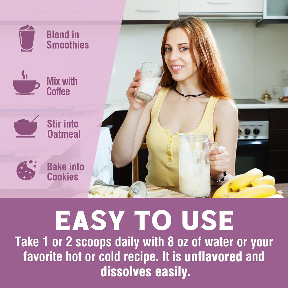 Multi Collagen Peptides Powder Type I Ii Iii V X, Hydrolyzed Collagen Protein For Women And Men, Skin, Hair, Nails, Unflavored, Non-Gmo, Keto & Gf, Zero Sugar, 45 Servings, 16Oz