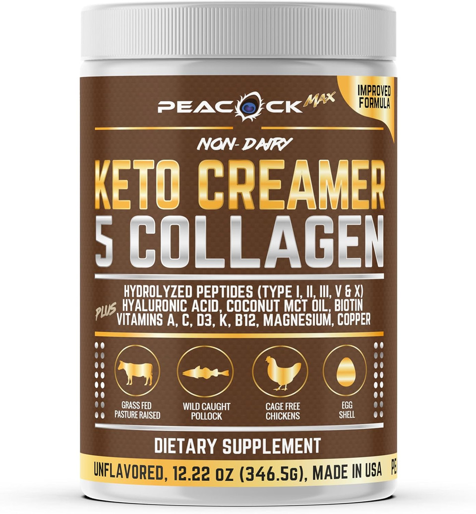 Collagen Keto Coffee Creamer Powder 12.2 Oz - Hydrolyzed Collagen Peptides With Coconut Mct Oil, B12, Magnesium, Unflavored Protein Powder, Sugar Free Coffee Creamer For Smoothies & Baking Collagen Keto Coffee Creamer Powder 12.2 Oz - Hydrolyzed Collagen Peptides With Coconut Mct Oil, B12, Magnesium, Unflavored Protein Powder, Sugar Free Coffee Creamer For Smoothies & Baking