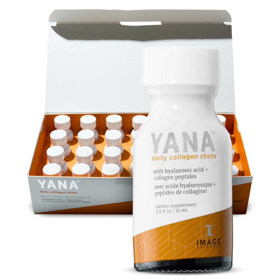Image Skincare, Yana Liquid Collagen Shots, 2500 Mg Hydrolyzed Bovine Collagen Peptide Supplement With Biotin, Natural Citrus Flavor, 28 Daily Shots Image Skincare, Yana Liquid Collagen Shots, 2500 Mg Hydrolyzed Bovine Collagen Peptide Supplement With Biotin, Natural Citrus Flavor, 28 Daily Shots