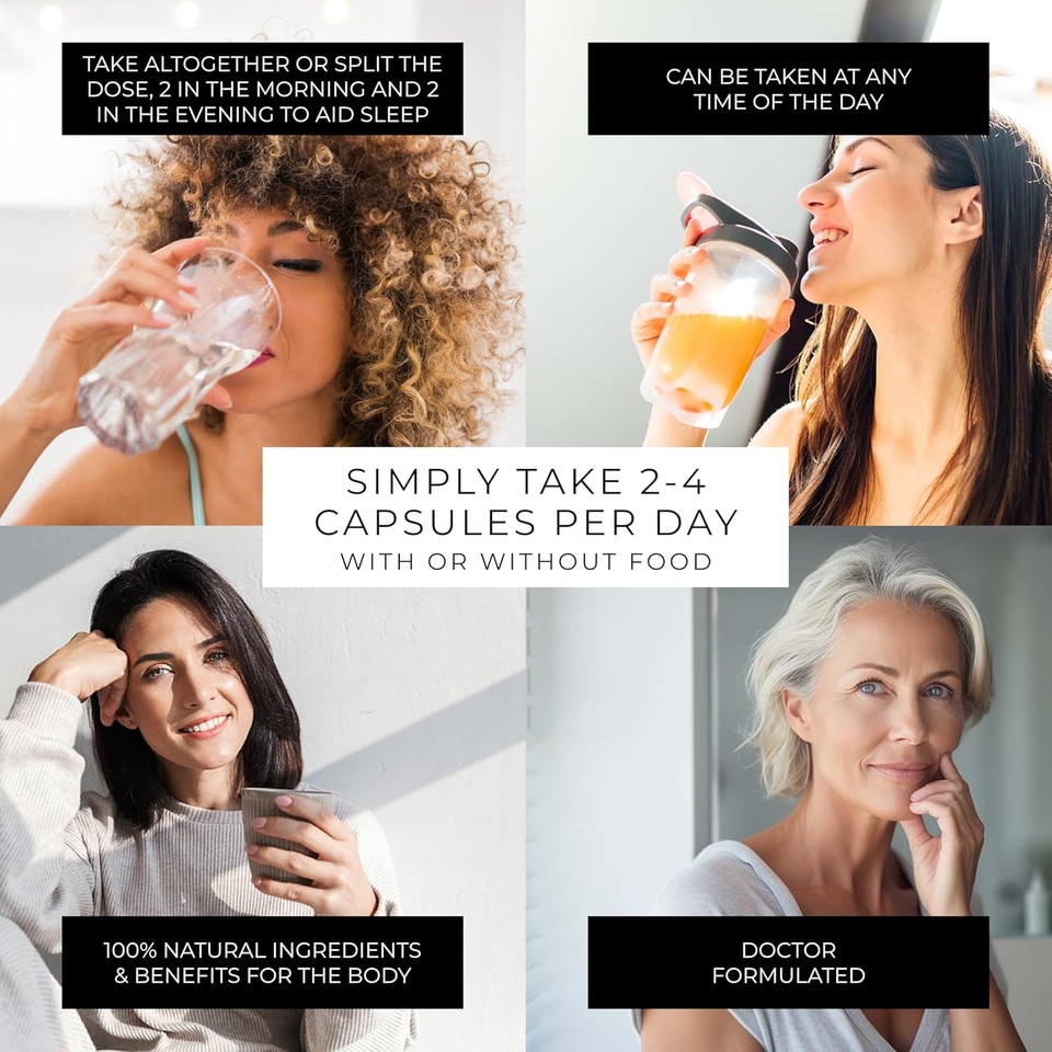 Correxiko Marine Collagen Supplement Pills - 1800Mg Hydrolyzed Collagen Peptides Per Serving With Added Hyaluronic Acid, Vitamin C & Minerals - For Hair, Skin & Nails - 360 Capsules 3 Month Supply