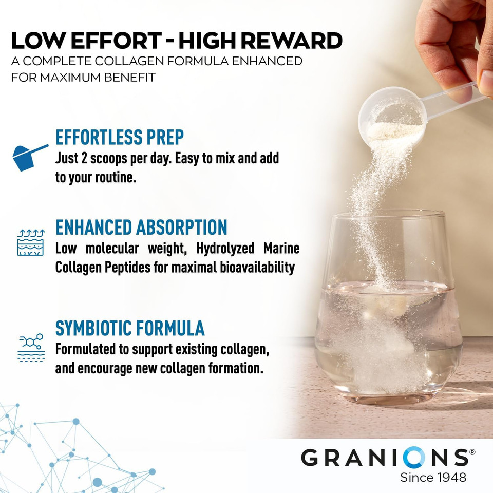 Marine Collagen Powder Unflavored - 10G Type I Hydrolyzed Collagen Peptides With Natural Acerola Vitamin C Antioxidant - Hair, Skin, Nails Vitamins For Women & Men- Pro-Aging Beauty Supplement - 9.8Oz