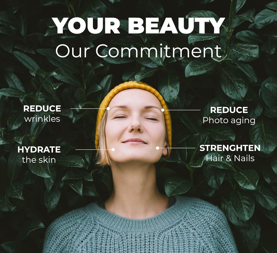 Marine Collagen And Hyaluronic Acid Supplements, Aloe Vera Leaf Gel And Vitamin E Collagen Peptides PillsCollagen Supplements With Hyaluronic Acid For Hair Skin Nails-90 Collagen Caps