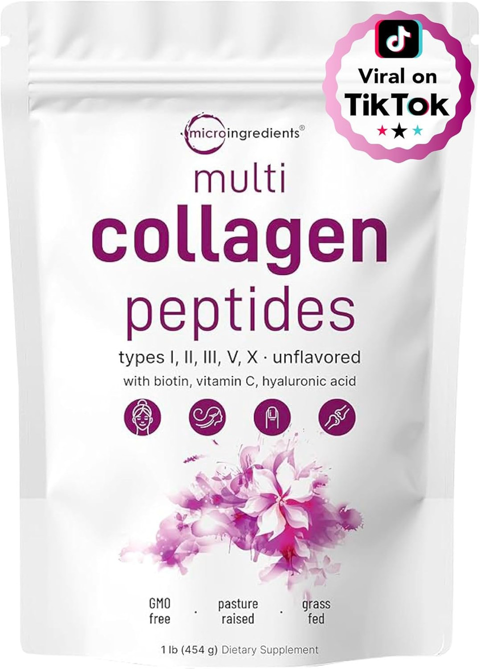 Micro Ingredients Multi Collagen Peptides Powder, 2Lb | Type I, Ii, Iii, V, X + Biotin, Vitamin C & Hyaluronic Acid | Unflavored | Supports Hair, Skin & Joint Health | Keto, Non-Gmo Micro Ingredients Multi Collagen Peptides Powder, 2Lb | Type I, Ii, Iii, V, X + Biotin, Vitamin C & Hyaluronic Acid | Unflavored | Supports Hair, Skin & Joint Health | Keto, Non-Gmo