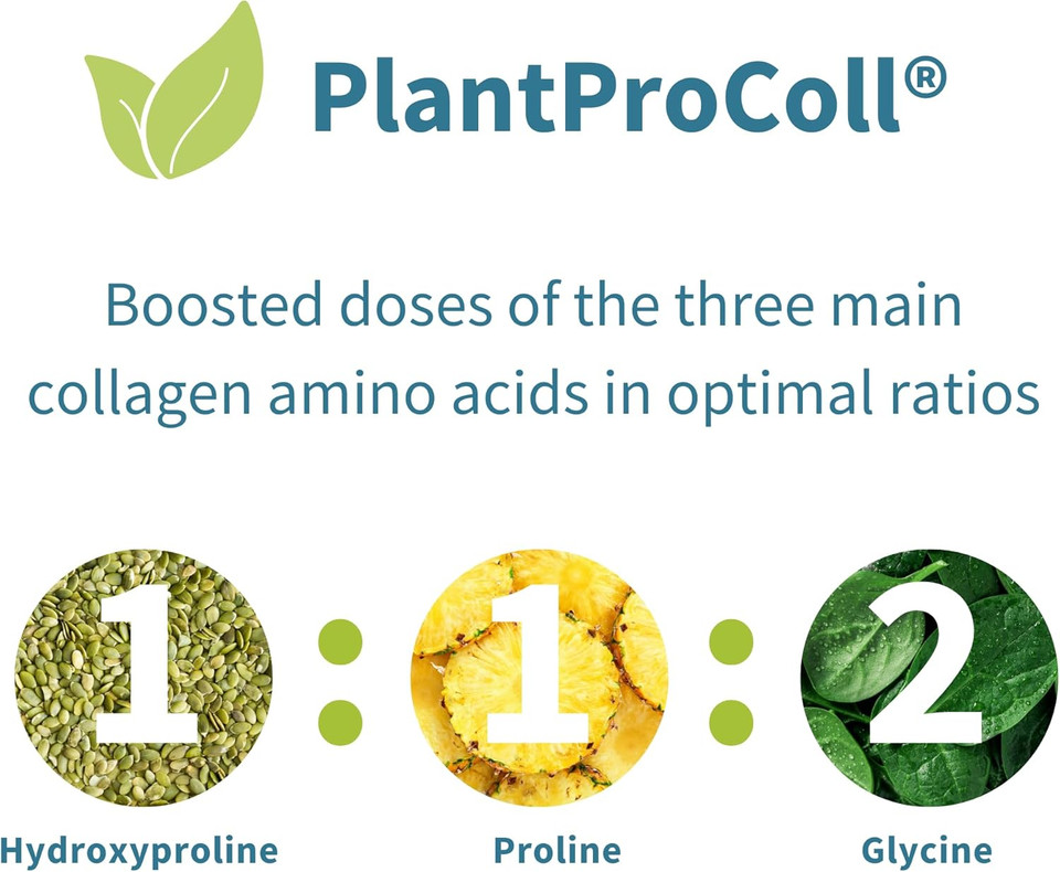 Igennus Vegan Collagen Peptide Powder, Enhanced With Glycine, Proline & Hydroxyproline & Cofactor Vitamin C, Non Gmo, Complete Vegetarian Plant Based Collagen Powder Booster, 35 Servings