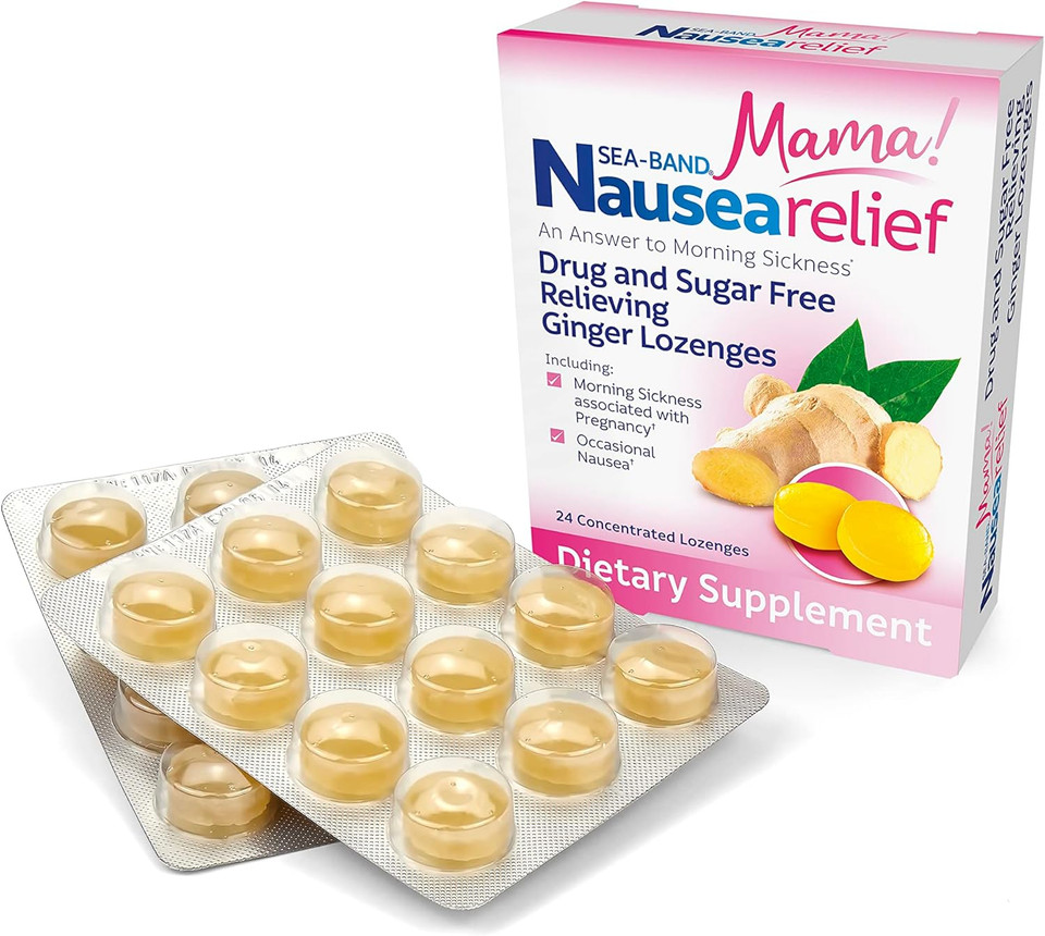 Sea-Band Ginger Mama Lozenges, Drug And Sugar Free, For Motion Sickness And Nausea Relief